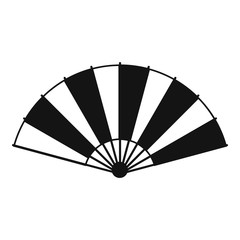 Chinese fan icon, simple style