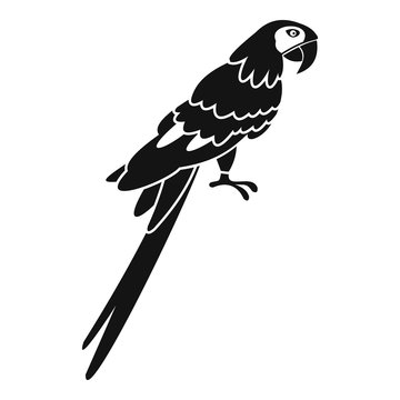 Brazilian parrot icon, simple style
