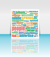 Welcome spring words on holiday card