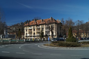 Fototapeta na wymiar Old apartment house, Brasov, Romania