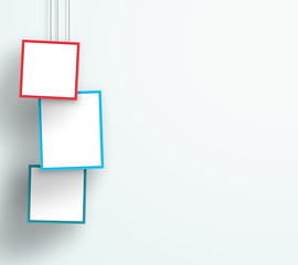 Vector 3d Colourful 3 Abstract Hanging Frames