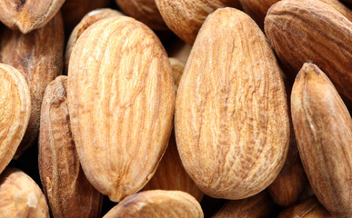 dried almond seed background, pattern, texture