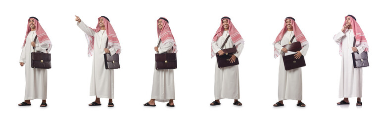 Fototapeta premium Arab businessman isolated on white