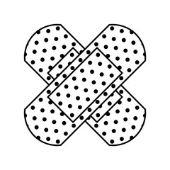 cure band first aid icon vector illustration design