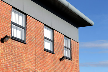Modern brick office building