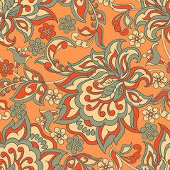 Elegance seamless pattern with flowers. Vector Floral Illustration 