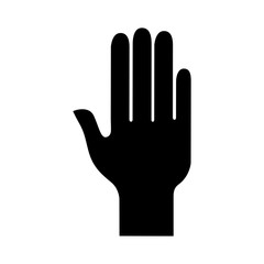 hand human silhouette icon vector illustration design