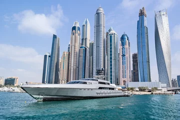 Foto op Plexiglas Dubai Marina Wolkenkrabbers © Rouven