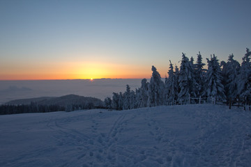 Winterlicher Sonnenaufgang