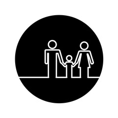 healthcare family silhouette icon vector illustration design