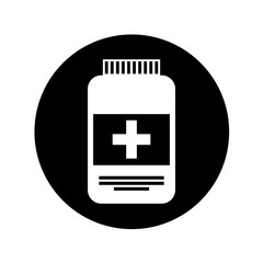Obraz premium medicine bottle isolated icon vector illustration design