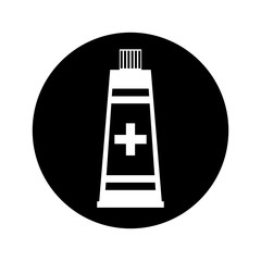medicine cream bottle isolated icon vector illustration design