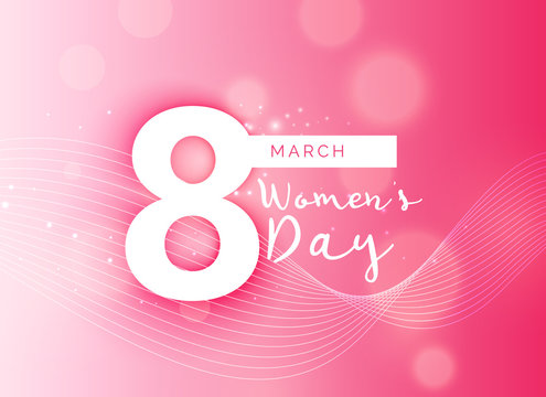 beautiful pink international woman's day design background
