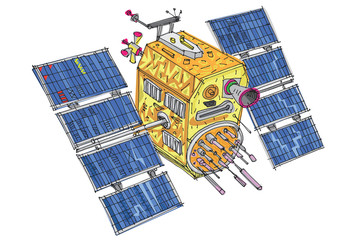 satellite - cartoon © iralu3