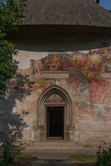 Fototapeta na wymiar Painted monastery in Patrauti, Romania