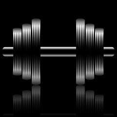 dumbbell fitness sport logo design