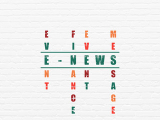 News concept: E-news in Crossword Puzzle