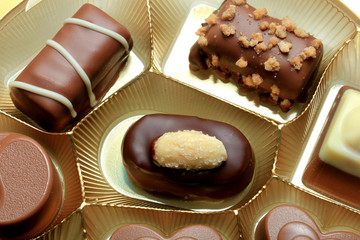 Various luxurious chocolates