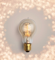 pastel Light bulb on pastel background, light bulb creative ideas background concept.