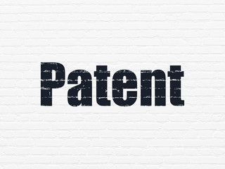 Law concept: Patent on wall background