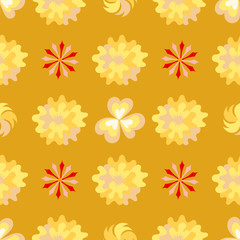 Seamless pattern with beautiful flowers.