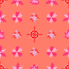 Seamless pattern with beautiful flowers.