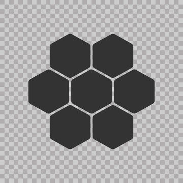 Hexogen isometric logo concept,Honeycomb vector illustration. Flat design construction style . Sign pattern. Graphic design. Fashion background abstract texture.Template for print, textile, wrapping.