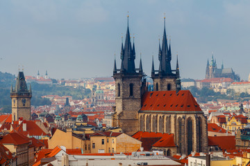 Obraz premium Prague. Aerial view of the city.