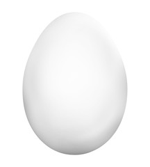 isolated white egg 3d render