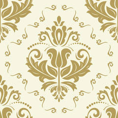 Classic seamless vector golden pattern. Traditional orient ornament. Classic vintage background