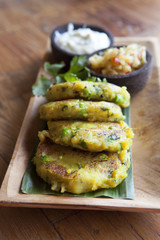 Naked Samoas with Pineapple Chutney