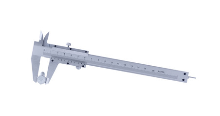 Caliper on white background