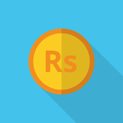 currency symbol on gold coin India rupee