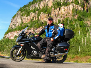 Fototapeta na wymiar Motorcycle touring