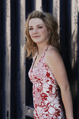 Fototapeta premium Beautiful Young Woman Blond Model
