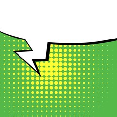 Abstract creative concept vector comic pop art style blank, layout template with clouds beams and isolated dots background. For sale banner, empty speech bubble set, illustration halftone book design.