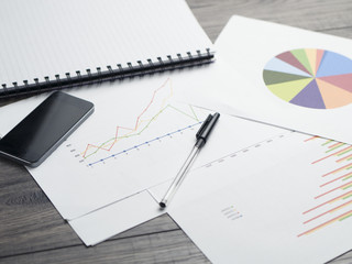 bar graph on the table