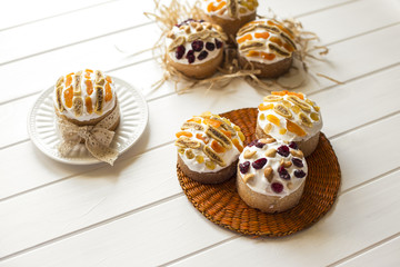 Easter cake with glace icing