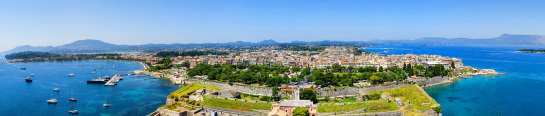 Fototapeta na wymiar Panoramic view of Kerkyra
