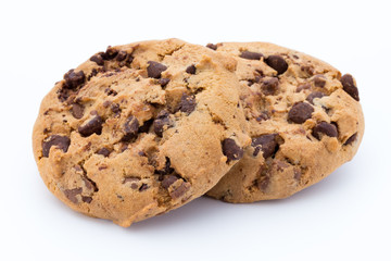 Cookies nuts on the  isolated on white background.