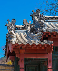 Fototapeta na wymiar Nice building in the Laoshan Mountain in China