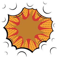 Abstract creative concept vector comic pop art style blank, layout template with clouds beams and isolated dots background. For sale banner, empty speech bubble set, illustration halftone book design.