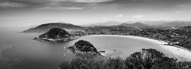 Naklejka premium Donostia San Sebastian from above