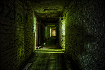 Fototapeta na wymiar Cellar of abandoned building