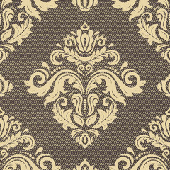 Damask vector classic pattern. Seamless abstract background with repeating elements. Orient background