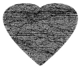 HEART SYMBOL Blurry Black line art