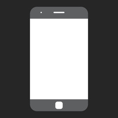 Futuristisches Smartphone-Design mit randlosem Display: Isoliertes Icon mit Textfreiraum und viel Platz f&uuml;r eigene Designs 