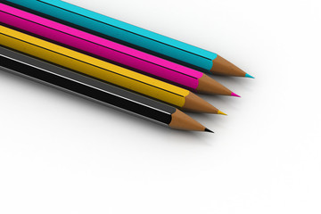 Different colour pencils