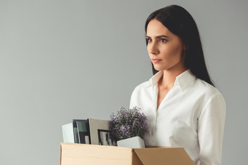 Business woman getting fired