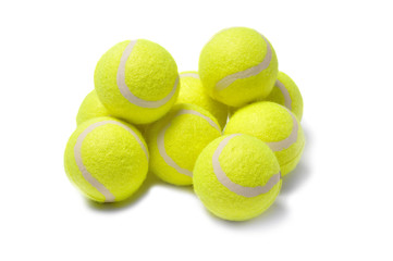 Tennis balls isolated on a white background